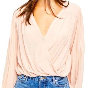 Free People Check On It Faux Wrap Top 💗